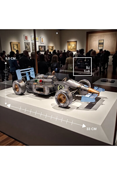 77 Ferro Formula 1 Metal Maket Araba Dekoratif Antika Tasarım El Yapımı Model...