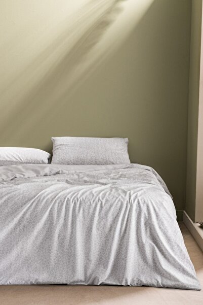 Madame Coco Нов сезон Grelot Двойно памучно комплект за спалня с принт - Сиво...