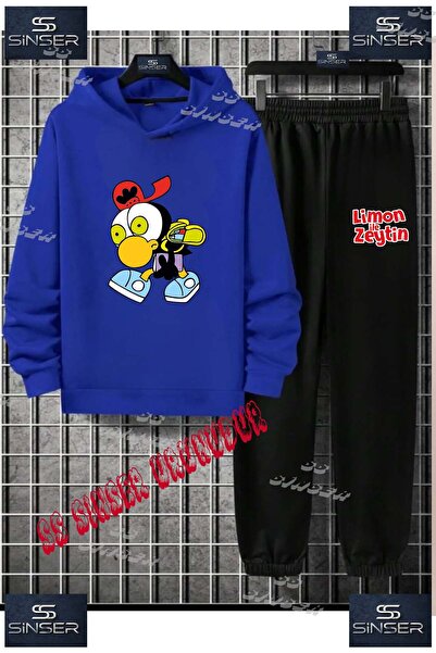 SS SİNSER Детски унисекс комплект с качулка и спортен панталон „ZEYTIN SCHOOL...