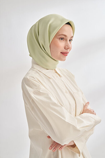 ARMANDA Premium Twill Silk Scarf - Linen Green