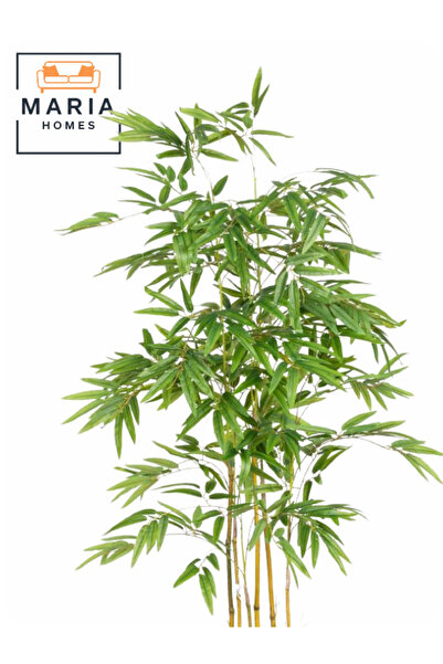 MARIA HOMES Artificial Bamboo Tree 155 cm – Indoor Decorative Plant with Gray Pot for Home & Office