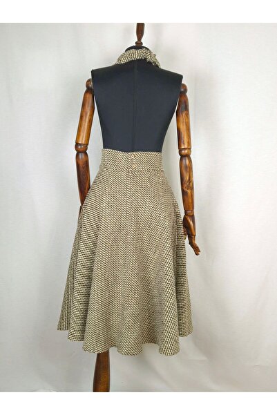 Sihirli Düğmeler Stamped Flared Skirt