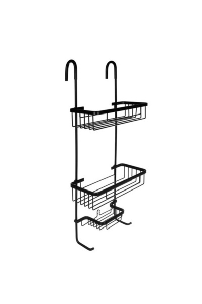 KESNUP Ράφι μπάνιου 3 ράφια 63x14x28 εκ. Μαύρο
