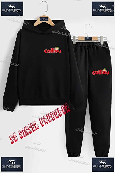 SS SİNSER Παιδικό Unisex Σετ Φόρμας με Κουκούλα και Ειδική Στάμπα "CAILLIOU L...