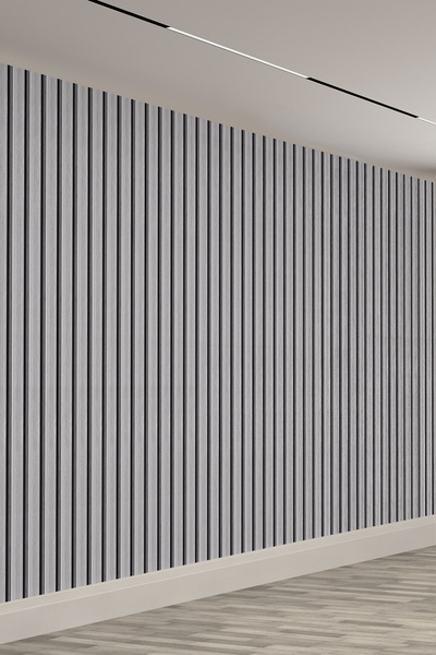 dreamwall 3D Gri Ahşap Çizgili Panel Duvar Kağıdı – Tek Parça, Özel Ölçü, Kolay Uygulama