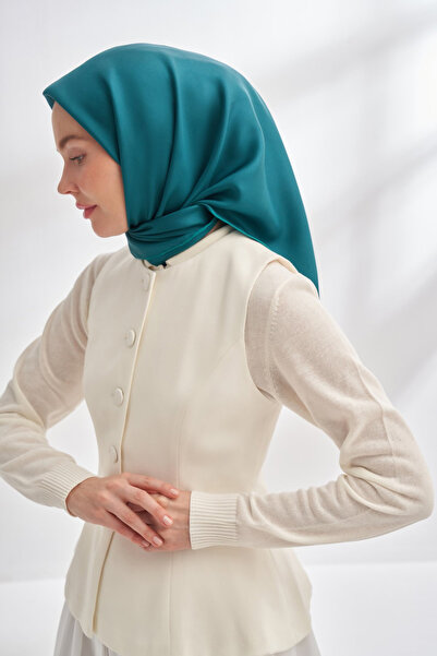 ARMANDA Premium Twill Silk Scarf - Green