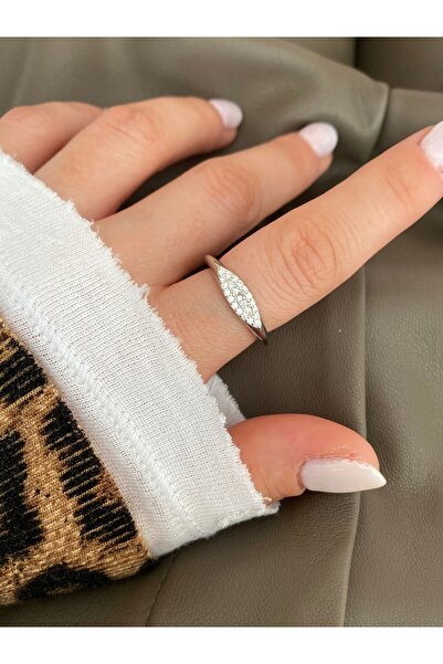 Pinery Jewels خاتم نسائي بحجر الزركون المينيماليستي مع تعديل من الأسفل