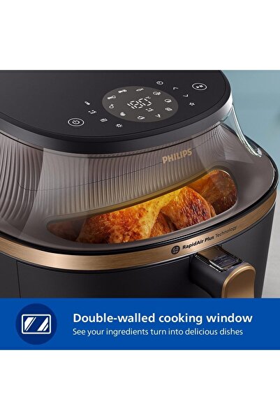 Philips Cooking Window, 16-in-1 Airfryer, RapidAir Plus Technology,4.2L