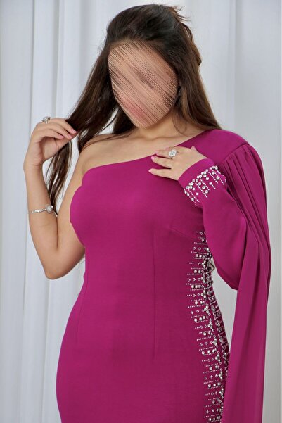 SELSAL One-shoulder embroidered dress