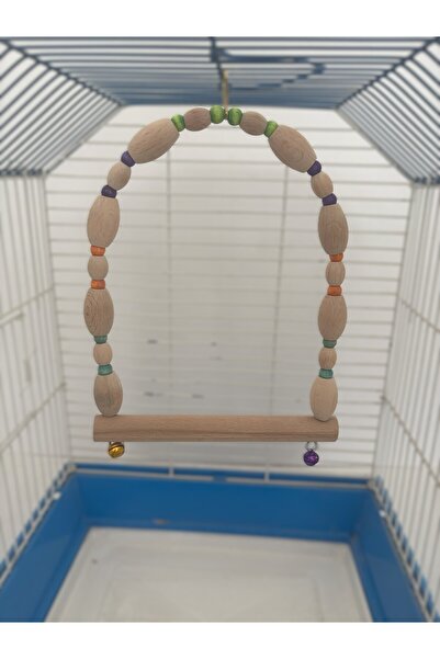 Wooden Bird Orta Boy Papağan Ahşap Salıncak