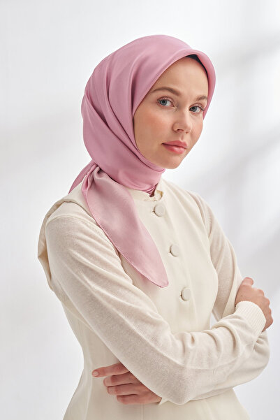 ARMANDA Premium Twill Silk Scarf - Dark Powder