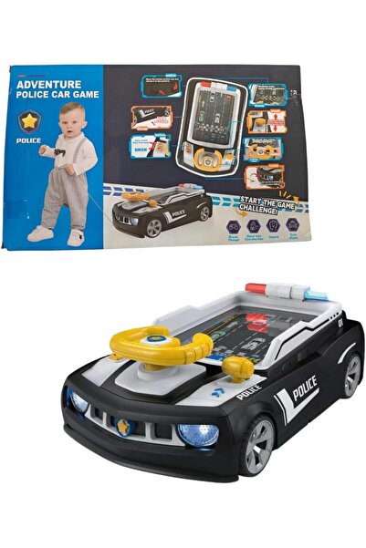 REZZOSS لعبة عجلة قيادة موسيقية للأطفال، لعبة سباق سيارات محاكاة للأطفال الصغار مع صوت، لون أسود