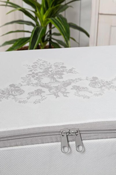 Madame Coco Flower Pattern Printed Bucket - White/Grey - 64X41X35 cm