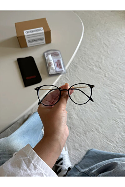 RoseandRoses نظارات كالفن للحماية من الضوء الأزرق باللون الأسود
