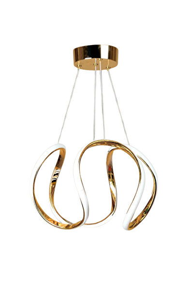 lüx aydınlatma Elara Gold LED Avize – Modern Salon & Oturma Odası