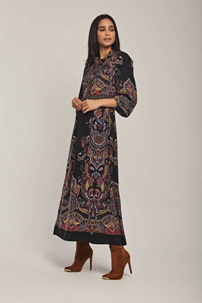 DALYDRESS فستان ميدي مطرز بالزهور للنساء