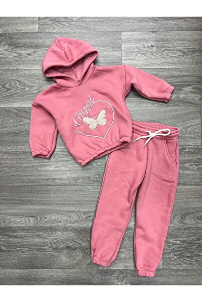 ERDEM KIDS Girls' Winter Embroidered Double-Layered Cotton Hoodie with Three ...