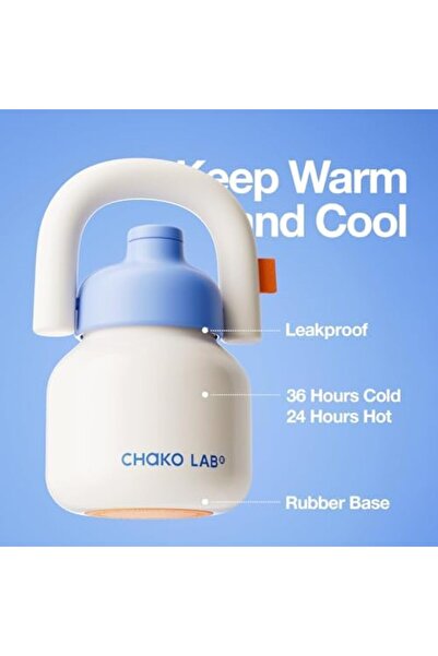 CHAKO LAB stainless steel vacuum insulated tumbler (White&Blue)