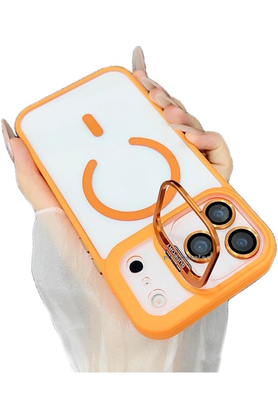 m.tk moveteck iPhone 17 Pro Max Kılıf Standlı Mika Magsafe Hassas Buton Metal...