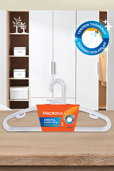 MACRO MAX Crystal Clothes Hanger 5X2 10 Pieces
