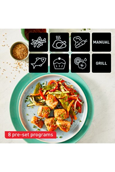 TEFAL Dual Easy Fry & Grill Air Fryer 8.3 L Stainless Steel