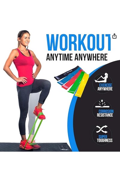 Hope مجموعة أشرطة مقاومة من اللاتكس - أشرطة تمارين رياضية للتمدد واليوغا وتما...