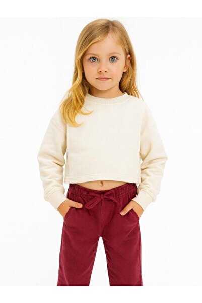 Zekids Girl's Elastic Waist Plum Soft Fabric Pants