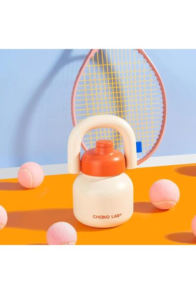 CHAKO LAB Water Bottle with Straw and Carry Handle | Wide Mouth vacuum insulated stainless steel Bot