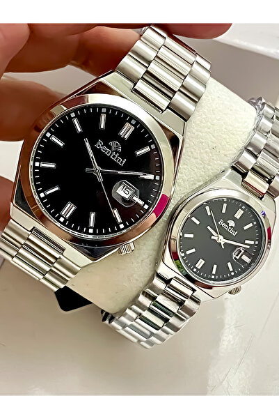 Bentini YENİ SEZON ÇELİK SEVGİLİ SAATİ BAY SAAT KADIN ERKEK SAAT ÇİFT SAATİ SEVGİLİLER GÜNÜ HEDİYESİ