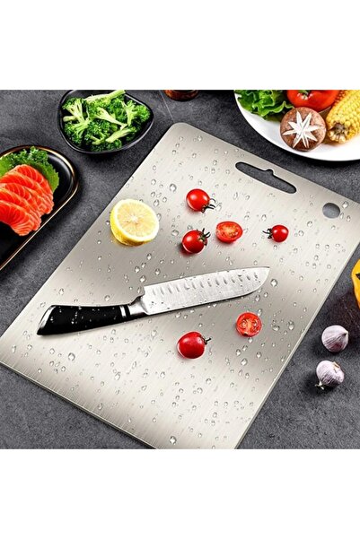 sui home لوح تقطيع للمطبخ من الفولاذ المقاوم للصدأ مقاس 33×25 سم