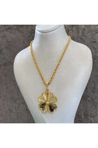 DİLEK KUYUMCULUK Altın yonca kolye