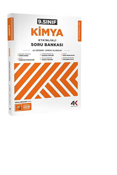 Çözüm Yayınları 4K Yayınları 9.SINIF ETKINLIKLI SB KİMYA (25-26) Yeni