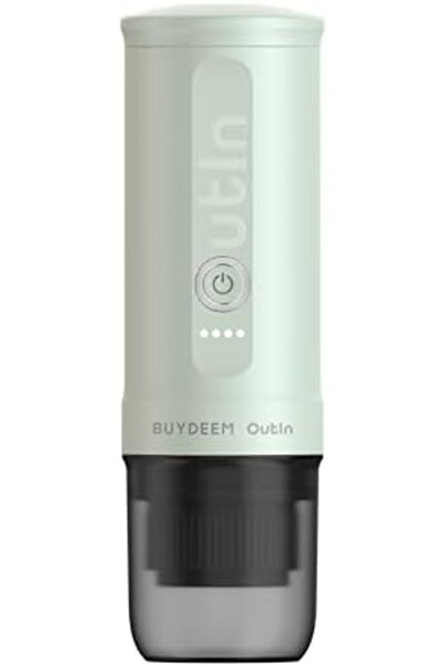 Outin BUYDEEM Nano Portable Electric Espresso Machine, Travel Coffee Maker with Ground Coffee, Car Coffee