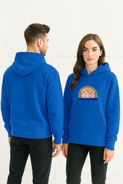 ArtYus Găsește The Good Güneş Colorat cu imprimeu cu glugă Swea tricou