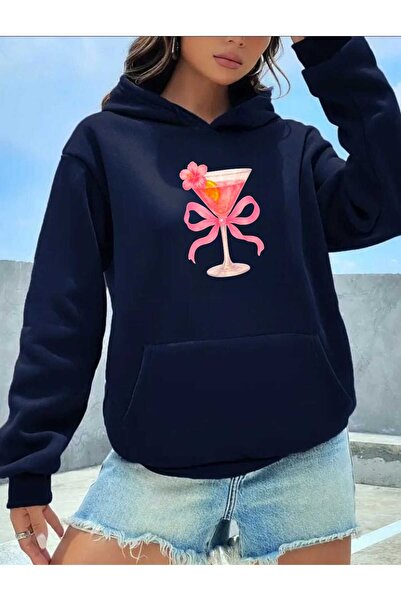 tkn your style Φούτερ με κουκούλα Unisex με σχέδιο με λουλούδια και στάμπα με...