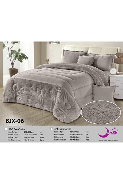 Moon 6-piece winter comforter set, velvet, on soft sheets - for two people