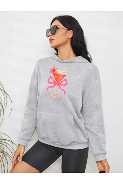 tkn your style Φούτερ με κουκούλα Unisex με σχέδιο με λουλούδια και στάμπα με...