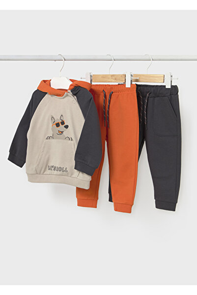 MAYORAL طقم رياضي للأطفال الذكور باللون البرتقالي مكون من قطعتين 2835