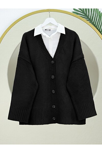 HİJABAYA Πλεκτή ζακέτα με κουμπιά Oversize
