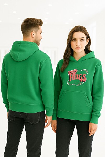 ArtYus Îmbrățișări colorate cu imprimeu cu glugă Swea tricou