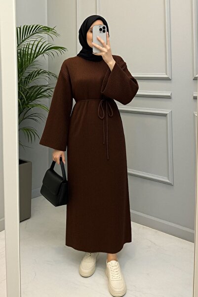 AXXAN Knitwear Loose Dress Women's Muslim Dress Lace-Up Dress Height 140cm Dress