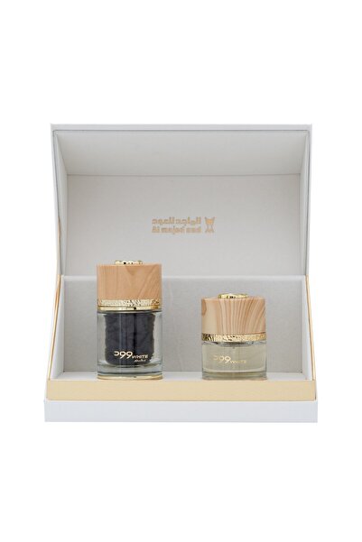 Al majed oud طقم عطر وود وايت 75 مل وبخور وود وايت 35 جم
