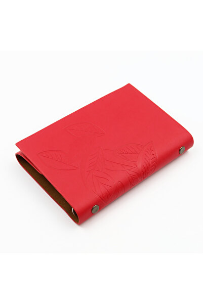 enyareshome Red Color Vegan Leather Gift Notebook A6 Size / 10.5 cm X 14.8 cm