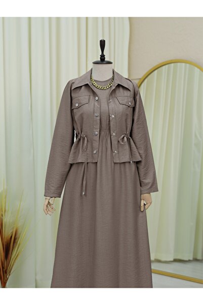 HİJABAYA Μεταλλικό πουκάμισο με κορδόνια στη μέση και φόρεμα Jile