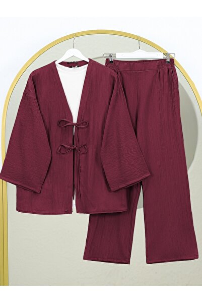 HİJABAYA Στριφτό κοστούμι με διπλό παντελόνι με κορδόνια στο μπροστινό μέρος