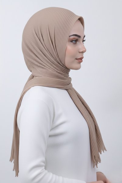 Ramellia Ready-Made Pleated Shawl |   No Ironing Required, Lightweight Shawl Standard Size, Texture Preserving Shape Ready Shawl