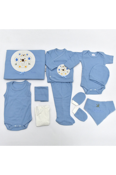MİLAYS LİFE HOME COLLECTİON Baby Boy Organic 0-3 Months Koala Embroidered 10-...