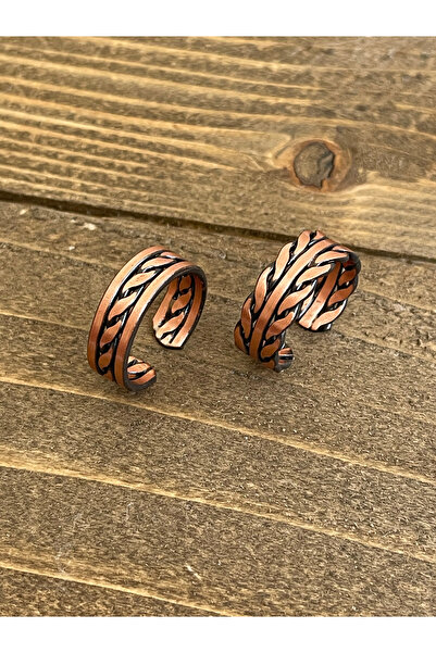 Rupen Kraft 100% Pure Copper Adjustable Size 2-Piece Ring Special Design Copper Ring