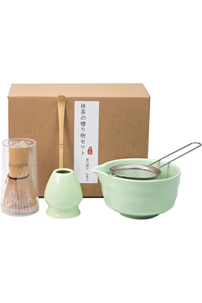 X LOT Matcha Whisk Set, Matcha Bamboo Whisk and Holder, Bamboo Scoop and Stai...