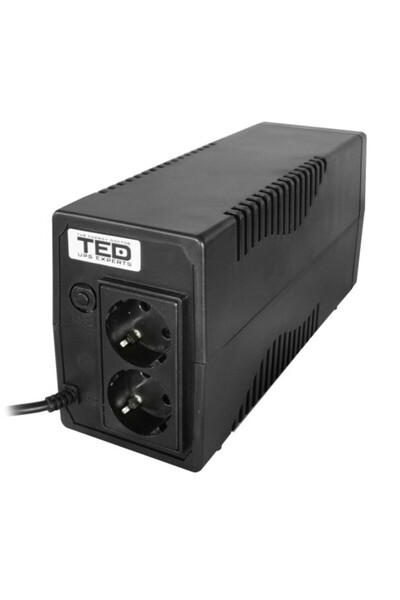 TED Electric UPS 700VA 400W with Stabilizer, 2x Schuko, LED Display, Battery 12V 7Ah, TED003966